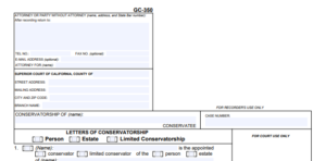 Conservatorship filing
